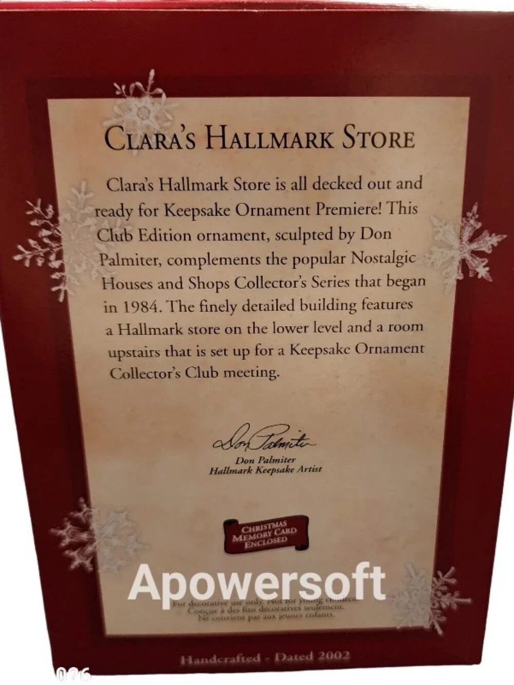 2002 Hallmark Keepsake Ornament - Clara's Hallmark Shop